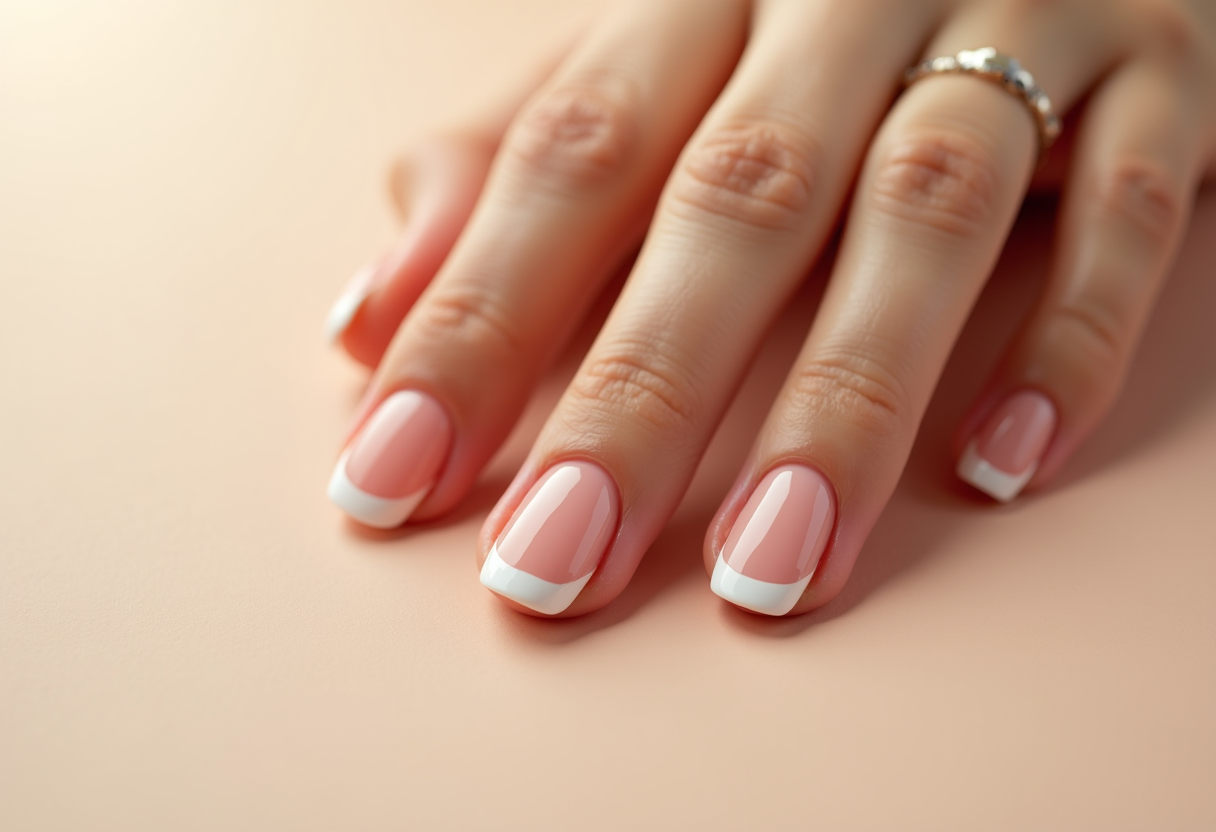 Classic French tip nail designs - elegant white tip manicure art